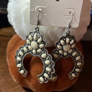 Fashion Dangle Earrings Western Navajo Concho Style